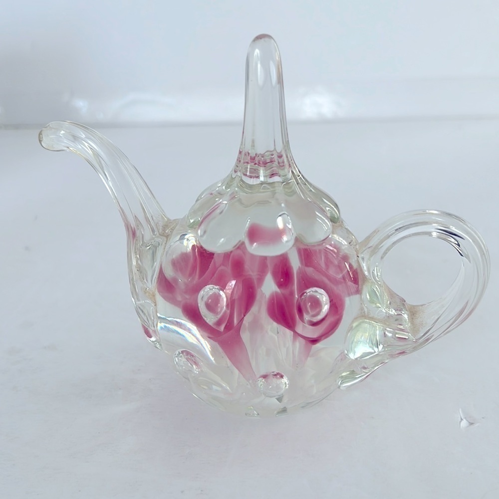 Vintage signed Joe St. Claire Teapot Paperweight